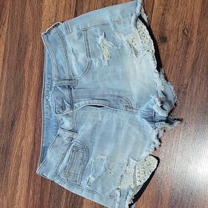 american eagle high rise shortie